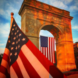 Memorial Day Ceremony at Memorial Arch Monday